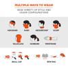 Ergodyne Chill Its 6485 Neck Gaiter, Multiple Ways to Wear Headband or Face Mask, Sweat-Wicking,Orange,Hi-Vis Orange view 2