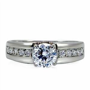 1000 Jewels Danara: 1.3ct Brilliant-Cut Russian Ice on Fire CZ Engagement Ring 316 Steel, 3034 sz 5.0