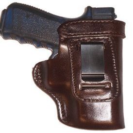 Pro Carry S&W M&P Shield with LaserMax HD IWB CCW Leather Gun Holster Brown