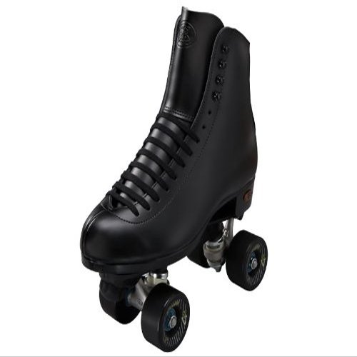 Riedell Uptown Rhythm Skates - Riedell Uptown Black Quad Roller Skates Size Mens 10 / Ladies 11