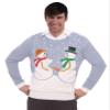 Forum Novelties Adult Extra Large Snow Couple Ugly Christmas Sweater, Multi, X-Large view 1