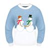 Forum Novelties Adult Extra Large Snow Couple Ugly Christmas Sweater, Multi, X-Large view 2