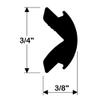 TACO Marine V12-4155BKA50-1 Flexible Rub Rail Vinyl Insert - 3/4" x 3/8" view 3