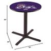 Holland Bar Stool Co. L211-36" Black Wrinkle James Madison Pub Table view 2