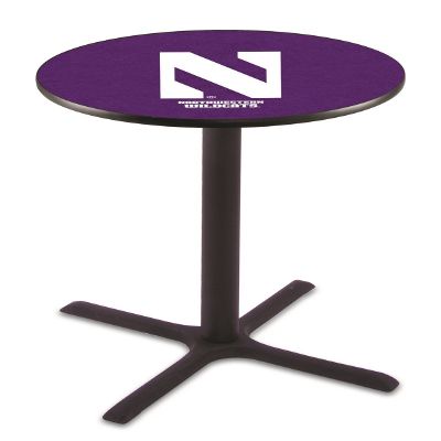 Holland Bar Stool Co. L211-36" Black Wrinkle Northwestern Pub Table
