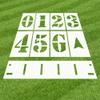Football Field Stencil Kit | 72 inch Numbers with Hashmark | 60 mil Standard Grade | Paint Stencils for Football Fields view 1