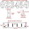 Football Field Stencil Kit | 72 inch Numbers with Hashmark | 60 mil Standard Grade | Paint Stencils for Football Fields view 2
