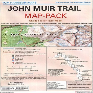 John Muir Trail Map-Pack: Shaded Relief Topo Maps