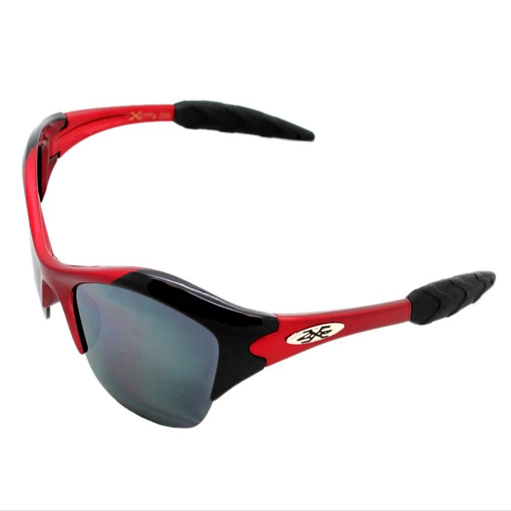 X LOOP KID'S Eyewear SEMI-RIMLESS RED BLACK FRAME BLACK LENS Sunglasses [AA591]