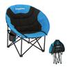 KingCamp Oversized Moon Chairs Padded Seat Supports 300lbs for Adults, Comfy Portable Folding Saucer Chair with Cup Holder and Carry Bag, Blue Green and Red view 1