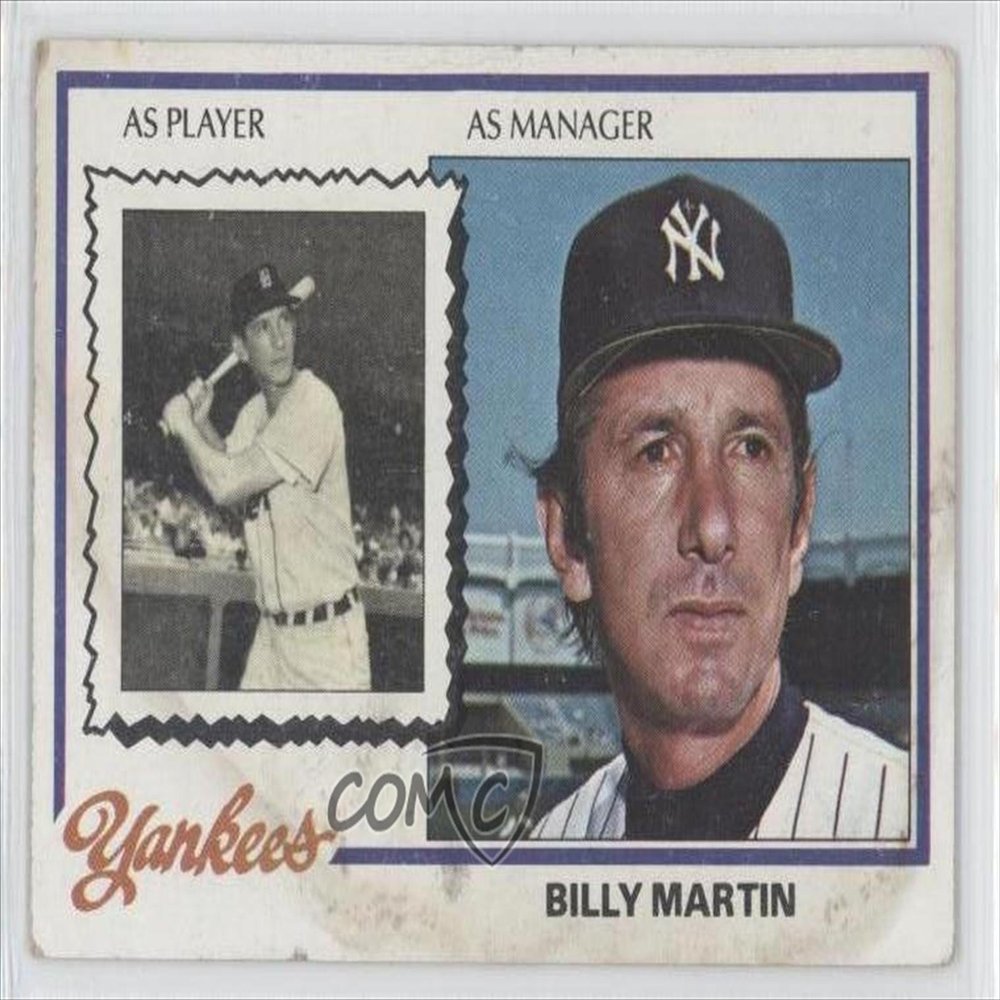 Billy Martin MG New York Yankees (Baseball Card) 1978 Topps #721