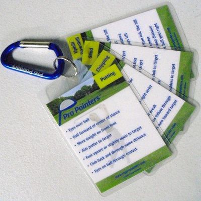 AMAGolf Pro Pointers Golf Tips W/Carabiner