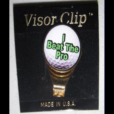 AMAGolf I Beat The Pro Hat Clip & Ball Marker New!
