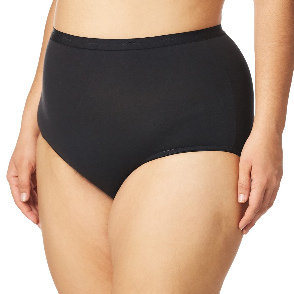 Bali Women's Stretch Brief Panty, Black, XX-Large/9