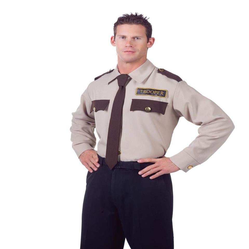UNDERWRAPS Police Trooper Costume Uniform Shirt Adult One Size Fits Most