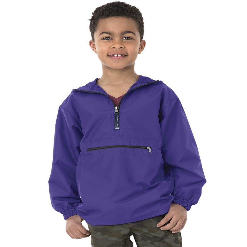 Charles River Apparel Unisex Youth Pack- N- Go Pullover, Medium Purple