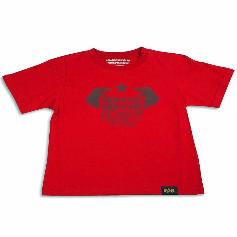 Alpha Industries - Big Boys' Short Sleeve T-Shirt, Red 29422-8
