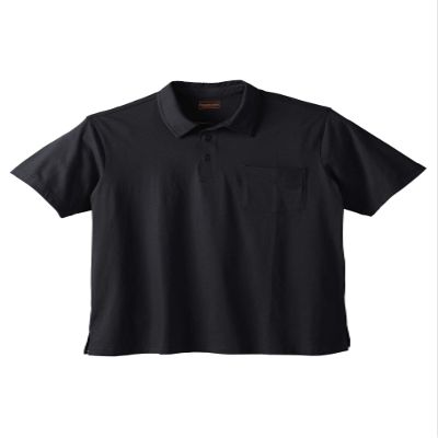 KingSize Men's Big & Tall Heavyweight Jersey Polo Shirt - L, Black