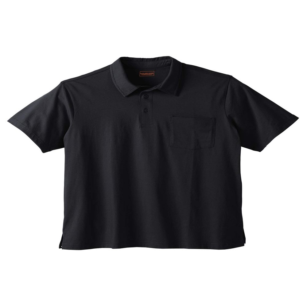 KingSize Men's Big & Tall Heavyweight Jersey Polo Shirt - L, Black