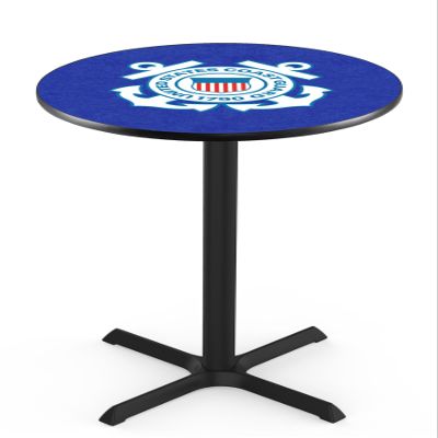 Holland Bar Stool Co. L211-36" Black Wrinkle U.S. Coast Guard Pub Table