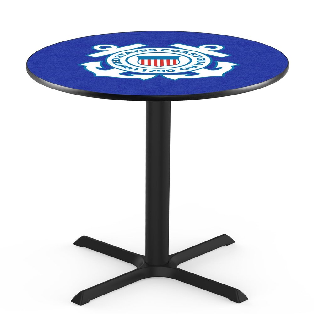 Holland Bar Stool Co. L211-36" Black Wrinkle U.S. Coast Guard Pub Table