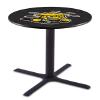 Holland Bar Stool Co. L211-42" Black Wrinkle Wichita State Pub Table with 36" Dia. top view 1