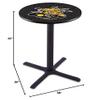 Holland Bar Stool Co. L211-42" Black Wrinkle Wichita State Pub Table with 36" Dia. top view 2