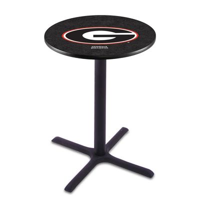 Holland Bar Stool Co. L211-42" Black Wrinkle Georgia G Pub Table with 36" Dia. top