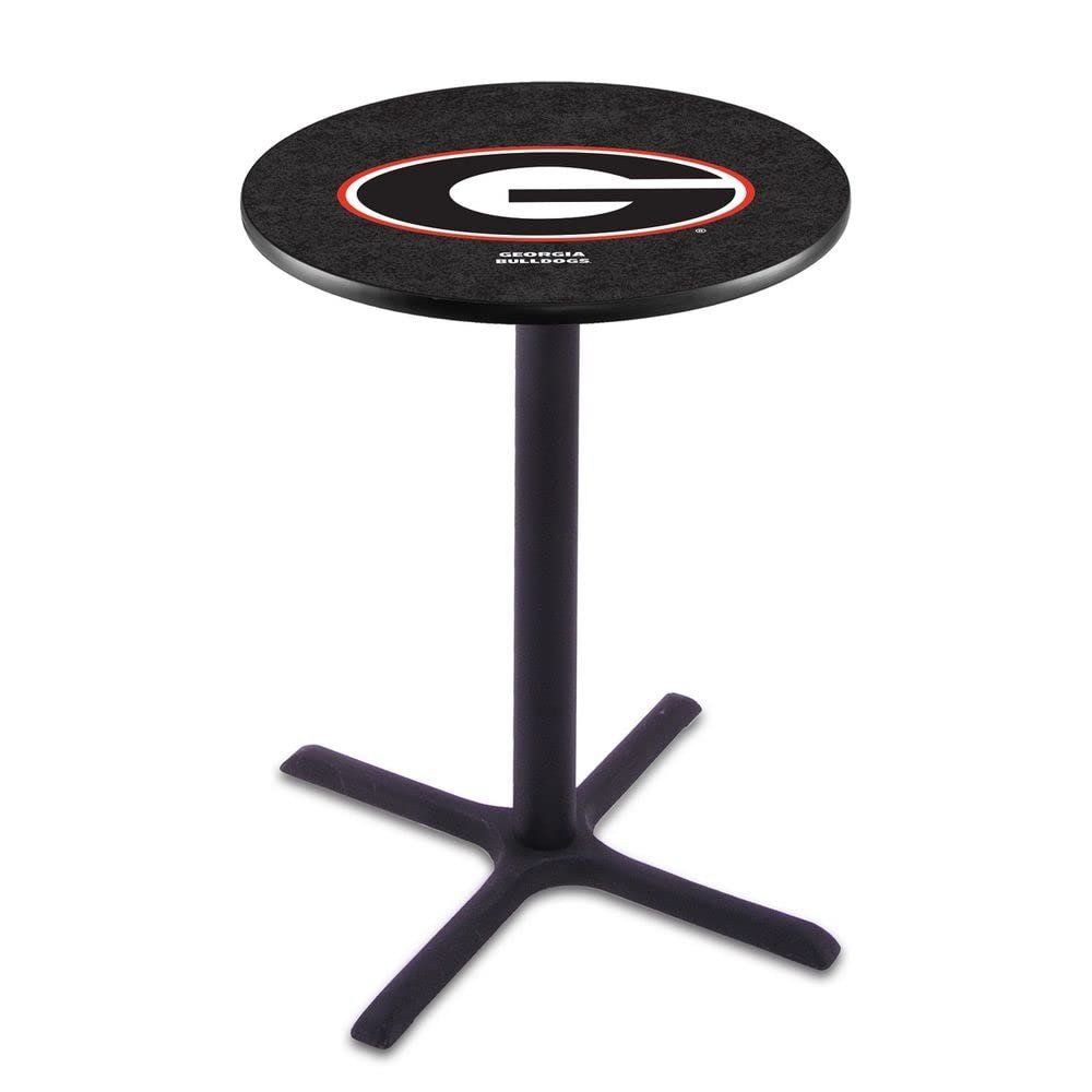 Holland Bar Stool Co. L211-42" Black Wrinkle Georgia G Pub Table with 36" Dia. top
