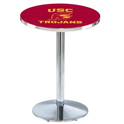 Holland Bar Stool Co. L214-42" Chrome USC Trojans Pub Table