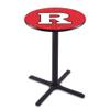 Holland Bar Stool Co. L211-42" Black Wrinkle Rutgers Pub Table with 36" Dia. top view 1