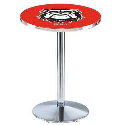 Holland Bar Stool Co. L214-42" Chrome Georgia Bulldog Pub Table