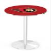 Ottawa Senators Officially Licensed L214 Chrome, 36" Tall Pub Table - NHL - 28" Top view 1