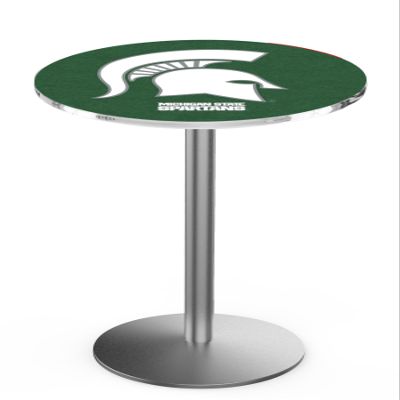Holland Bar Stool Co. L214-36" Stainless Steel Michigan State Pub Table