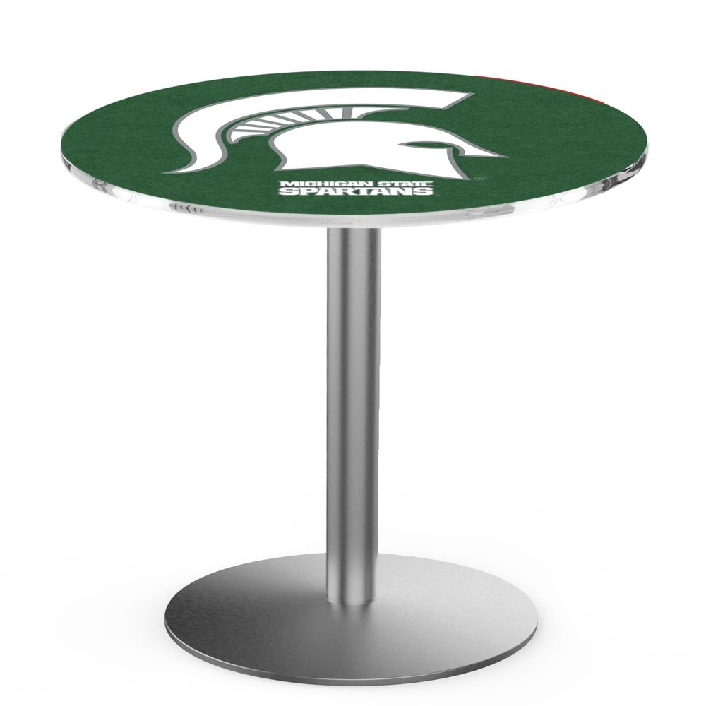Holland Bar Stool Co. L214-36" Stainless Steel Michigan State Pub Table