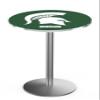 Holland Bar Stool Co. L214-36" Stainless Steel Michigan State Pub Table view 1
