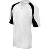 Mizuno Youth G3 2 Button Color Block Jersey (White/Black, Large) view 1