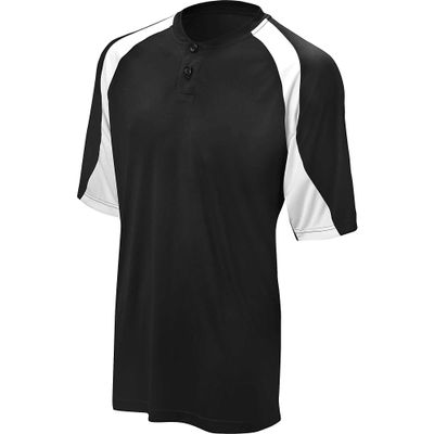 Mizuno Youth G3 2 Button Color Block Jersey (Black, Medium)