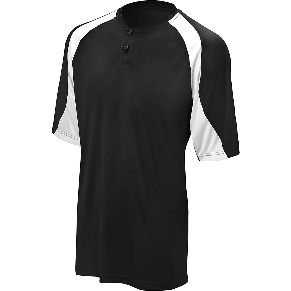 Mizuno Youth G3 2 Button Color Block Jersey (Black, Medium)