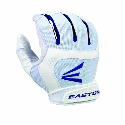 Easton Women's Stealth Core Batting Gloves (Medium, White/Royal)