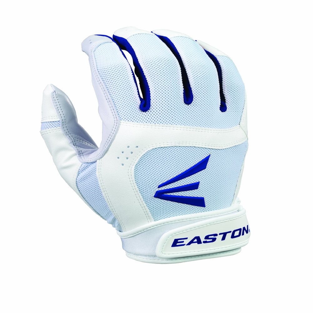 Easton Women's Stealth Core Batting Gloves (Medium, White/Royal)