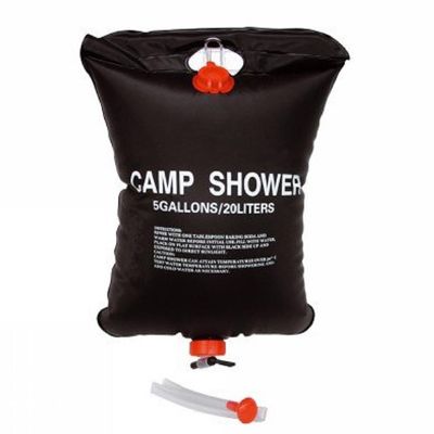 Ferrino Hanging Solar Shower, Black, 20 litres