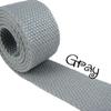 1 Yard Cotton Webbing - 1 1/4" Medium Heavy Weight - Gray view 2