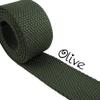 1 Yard Cotton Webbing - 1 1/4" Medium Heavy Weight - Olive view 2