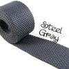 1 Yard Cotton Webbing - 1 1/4" Medium Heavy Weight - Steel Gray view 1