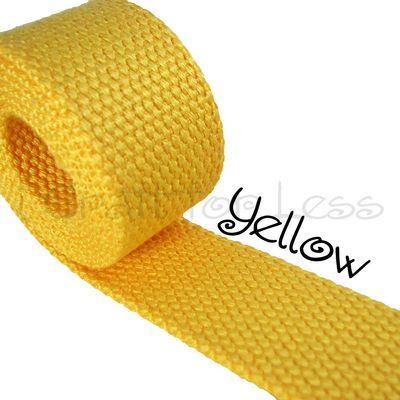 1 Yard Cotton Webbing - 1 1/4" Medium Heavy Weight - Yellow