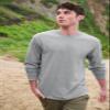 Port & Company Long Sleeve Essential Tee - PC61LS-4XL-Charcoal view 3