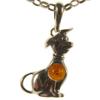 BALTIC AMBER AND STERLING SILVER 925 DESIGNER COGNAC DOG PENDANT JEWELLERY JEWELRY (NO CHAIN) view 1