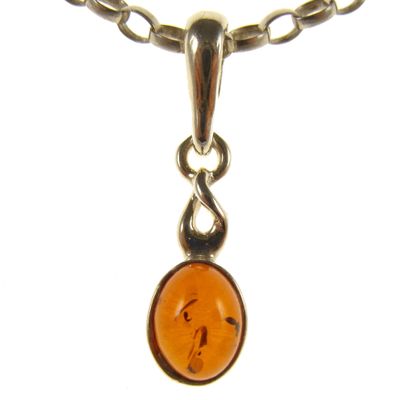 BALTIC AMBER AND STERLING SILVER 925 DESIGNER COGNAC PENDANT JEWELLERY JEWELRY (NO CHAIN)
