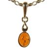 BALTIC AMBER AND STERLING SILVER 925 DESIGNER COGNAC PENDANT JEWELLERY JEWELRY (NO CHAIN) view 1